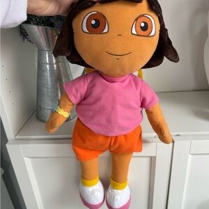 Nickelodeon Plush Explorer Doll with Pink and Orange Outfit